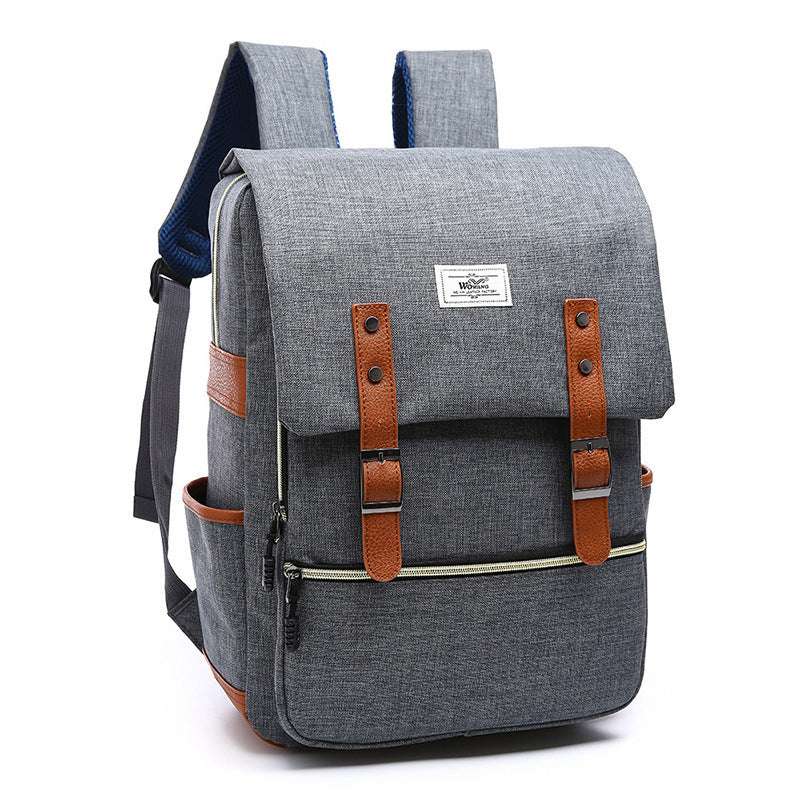 Vintage backpack with USB charging