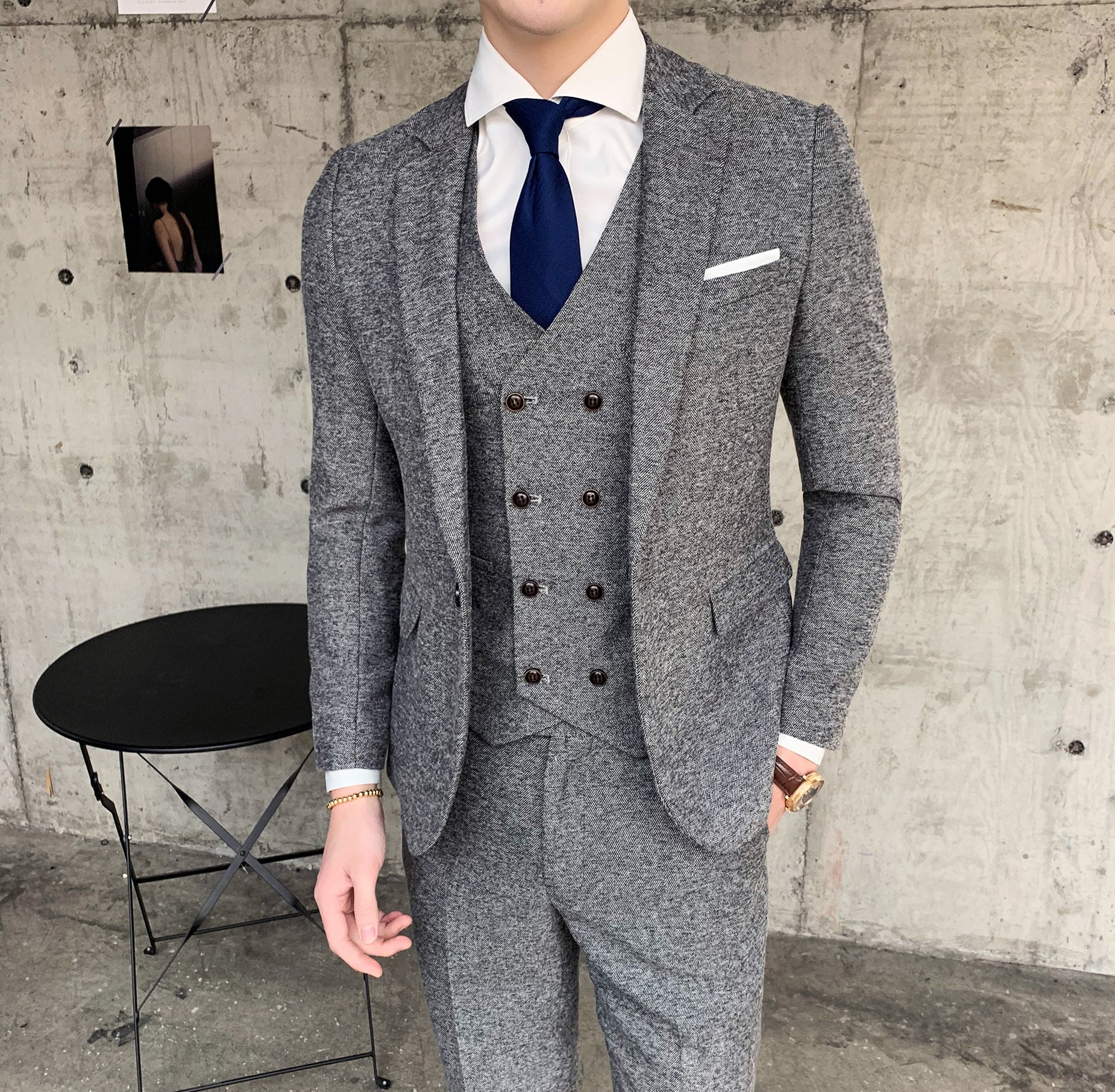 Three-piece suit for men (Cotton)