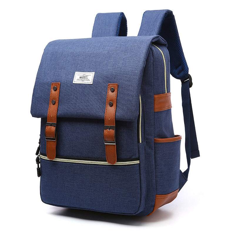 Vintage backpack with USB charging