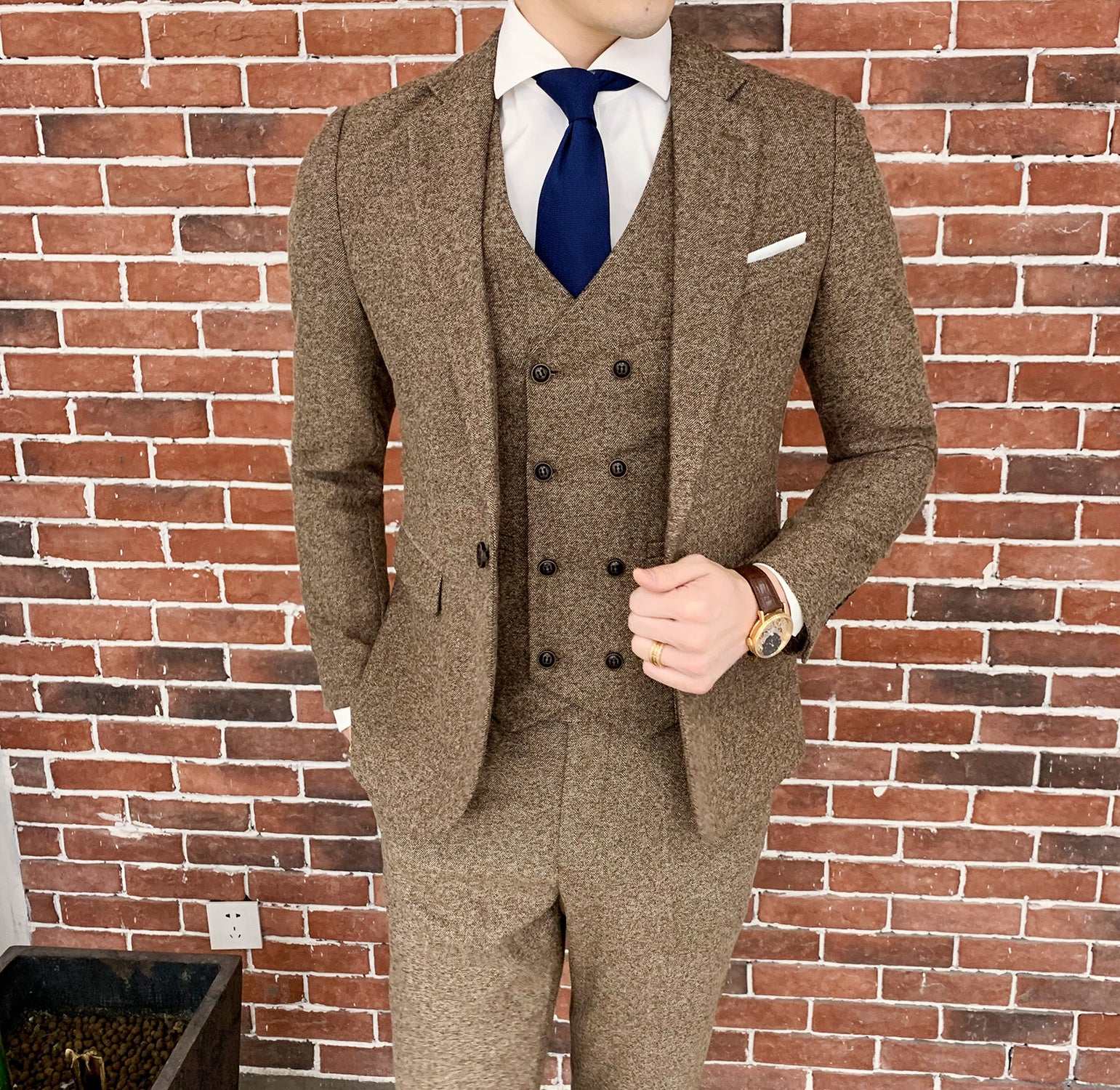 Three-piece suit for men (Cotton)