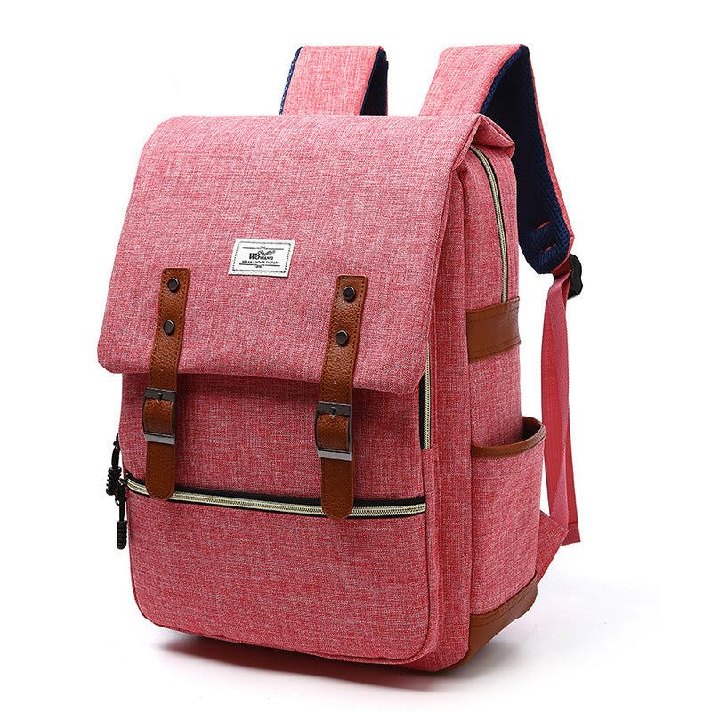 Vintage backpack with USB charging