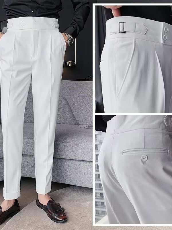 Old Money Style High Waist Trousers
