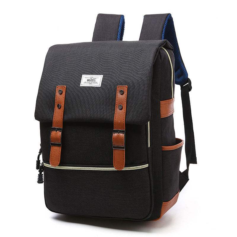 Vintage backpack with USB charging