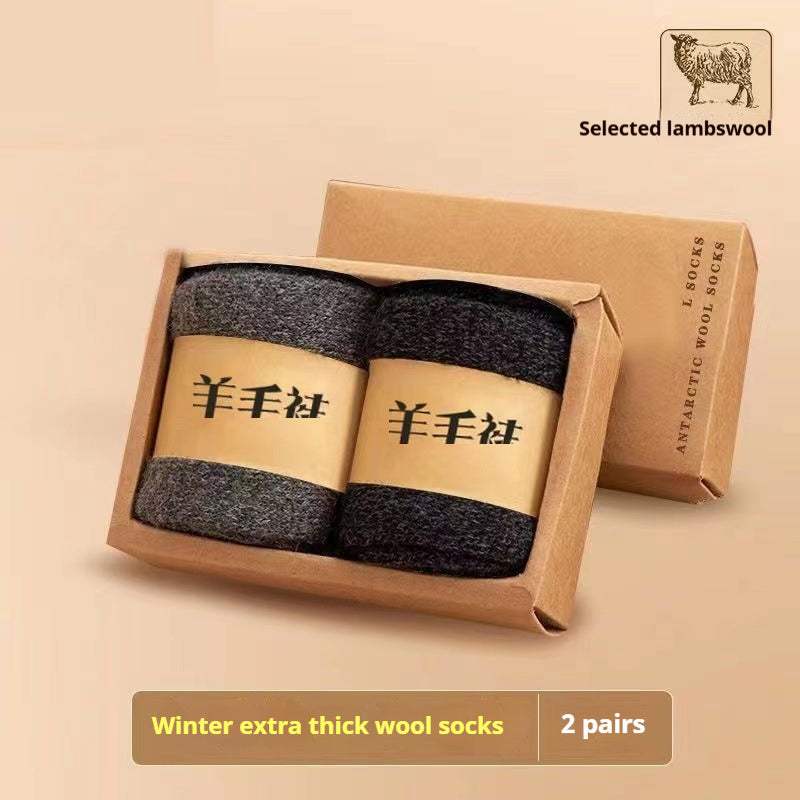 Wool Socks With Thick Merino Wool (2 Pairs)