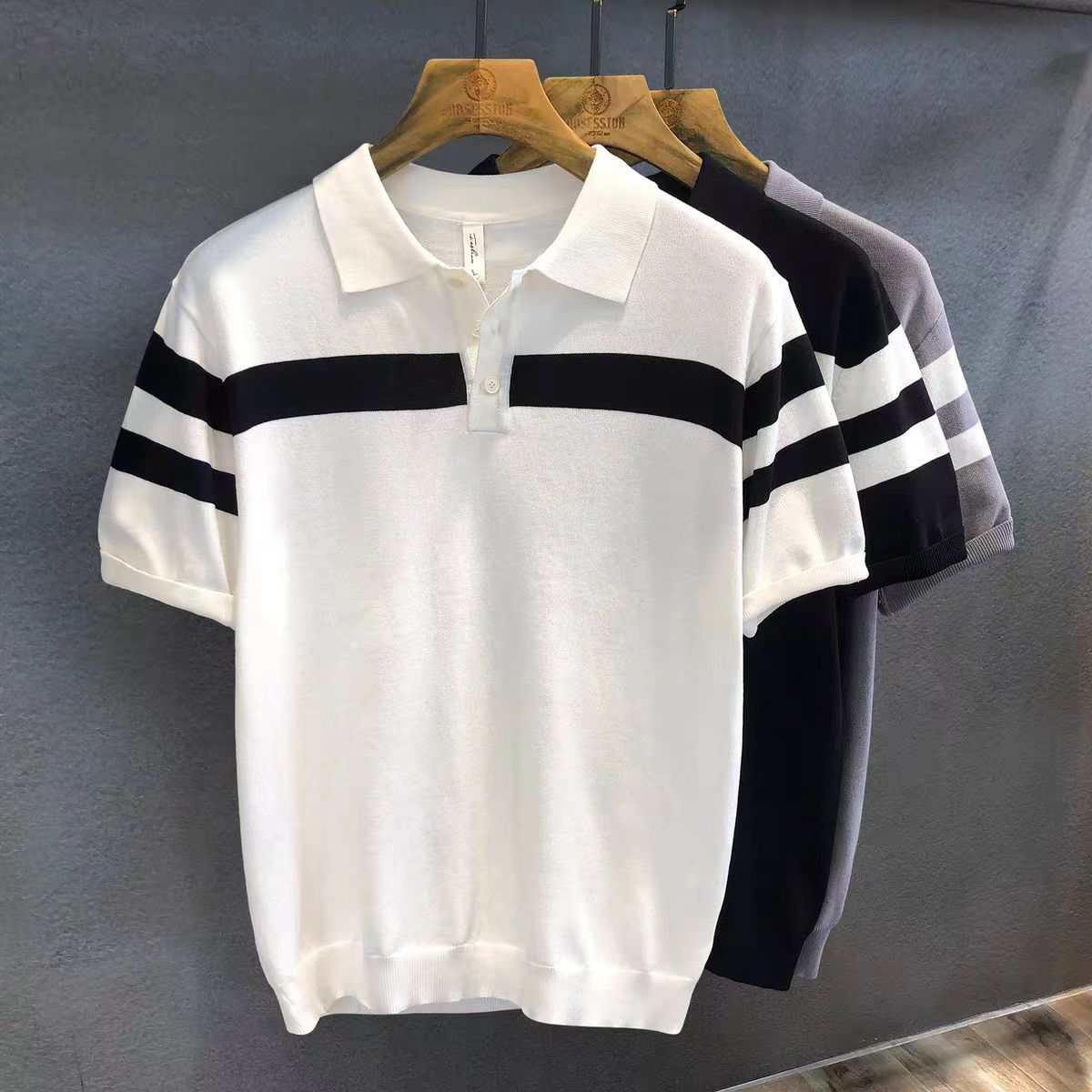Polo Shirt Lapel Short-sleeved Sweater