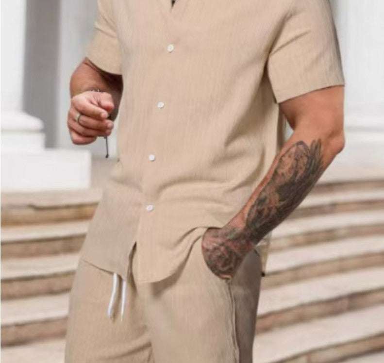 Striped Printed Casual Men&