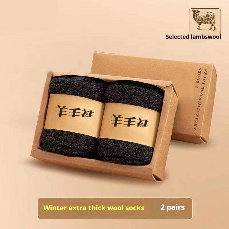 Wool Socks With Thick Merino Wool (2 Pairs)