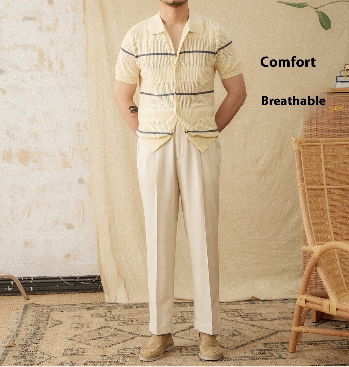 Cotto/ Linen Short Sleeve Knitted Cardigan