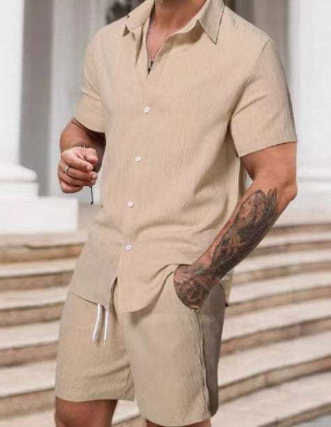 Striped Printed Casual Men&