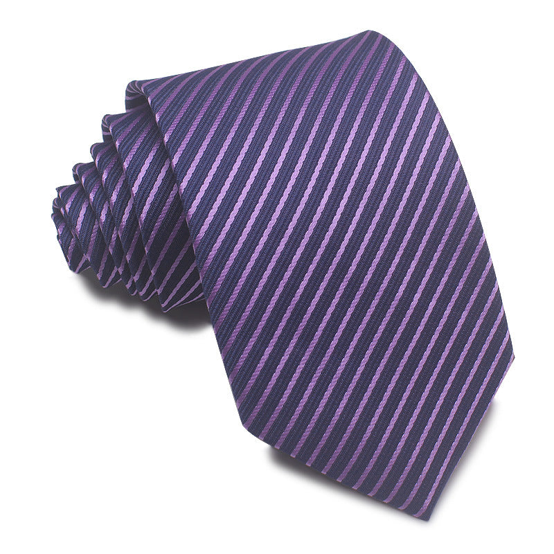 8CM Polyester Jacquard Striped Tie