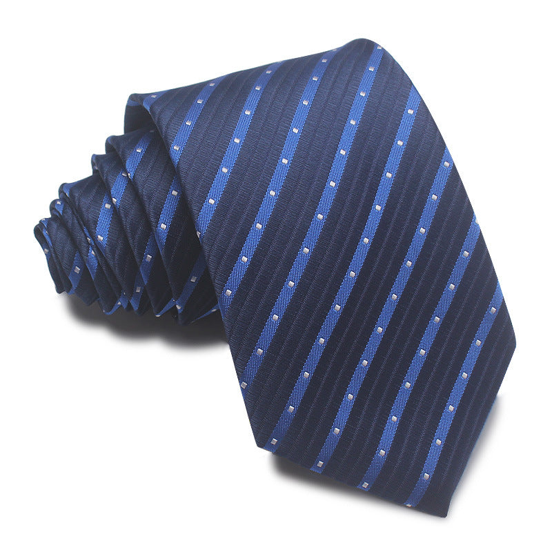 8CM Polyester Jacquard Striped Tie