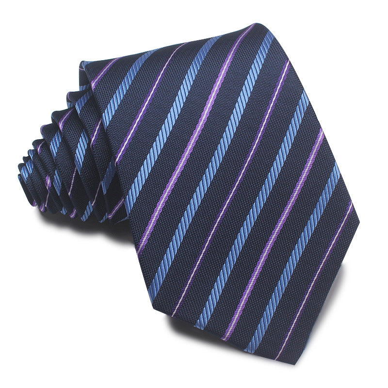 8CM Polyester Jacquard Striped Tie