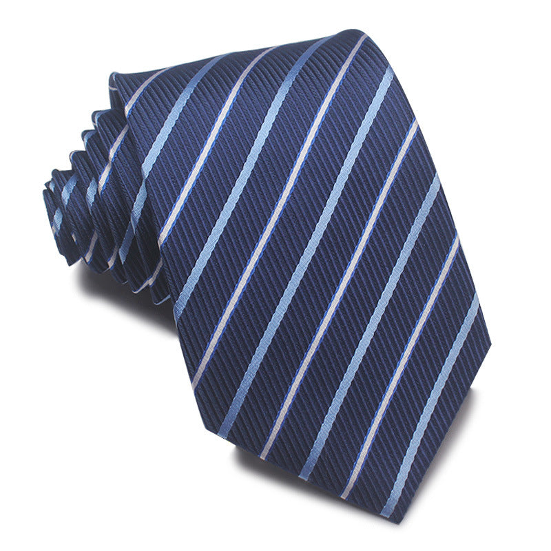8CM Polyester Jacquard Striped Tie