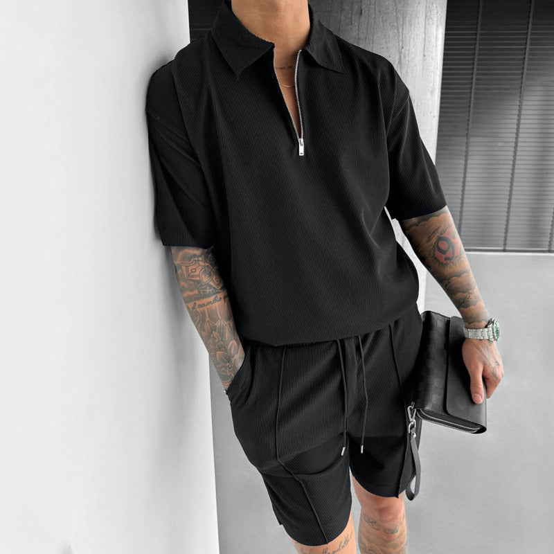 Polo Casual Sleeve / Drawstring Shorts Men&