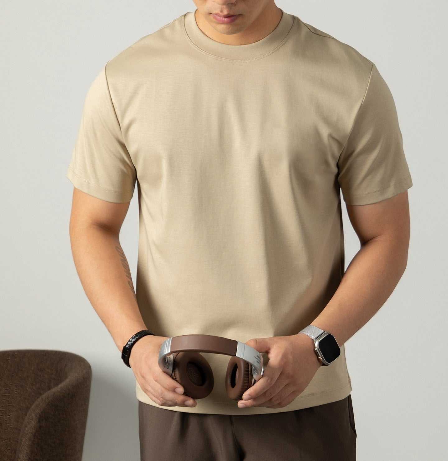 Short-sleeved T-shirt For Men (Cotton)