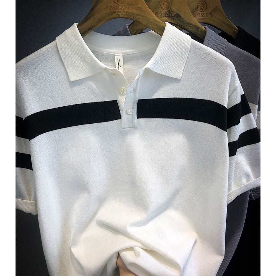 Polo Shirt Lapel Short-sleeved Sweater