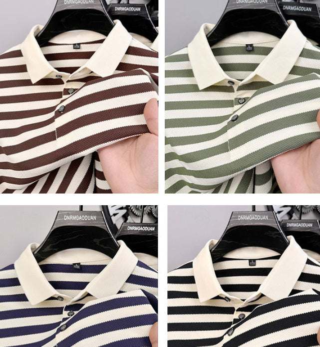 Lapel Jacquard Sweat Absorbing Business Casual Shirt