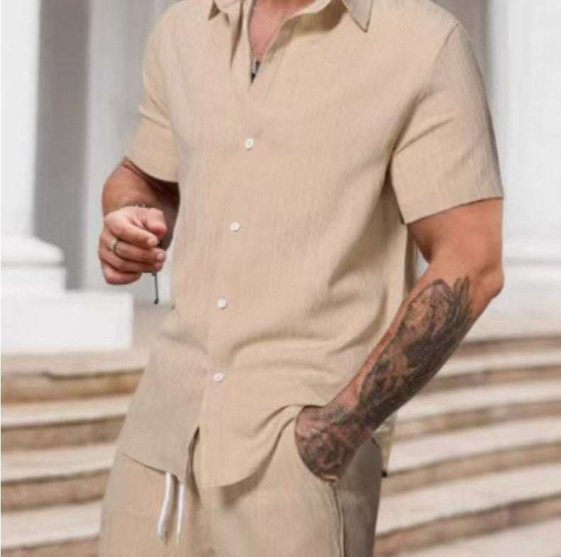 Striped Printed Casual Men&