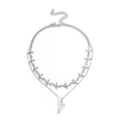 Double Layer Twin Clavicle Chain All-match Men