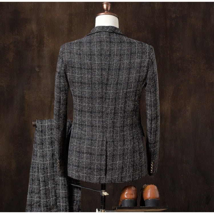 Men 3 Pieces Suit Set Tuxedos (Cotton fiber)