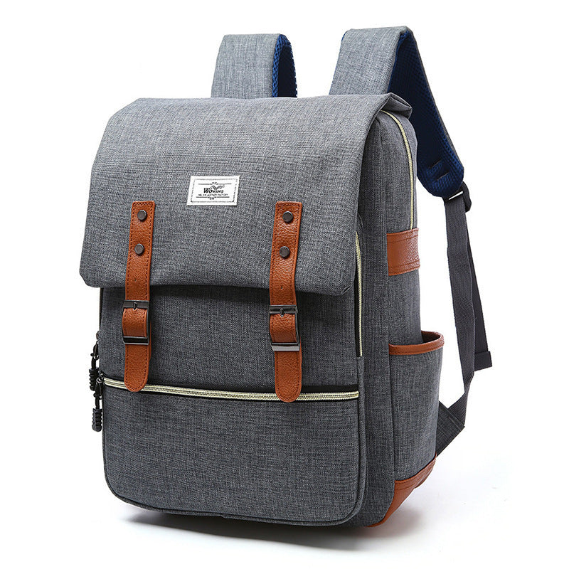 Vintage backpack with USB charging