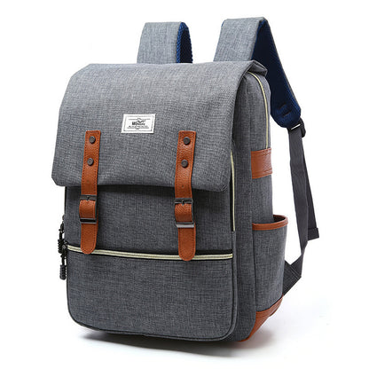Vintage backpack with USB charging