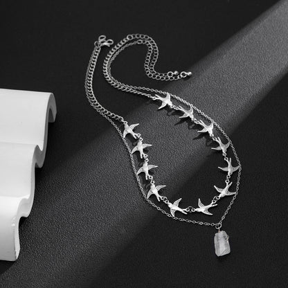 Double Layer Twin Clavicle Chain All-match Men