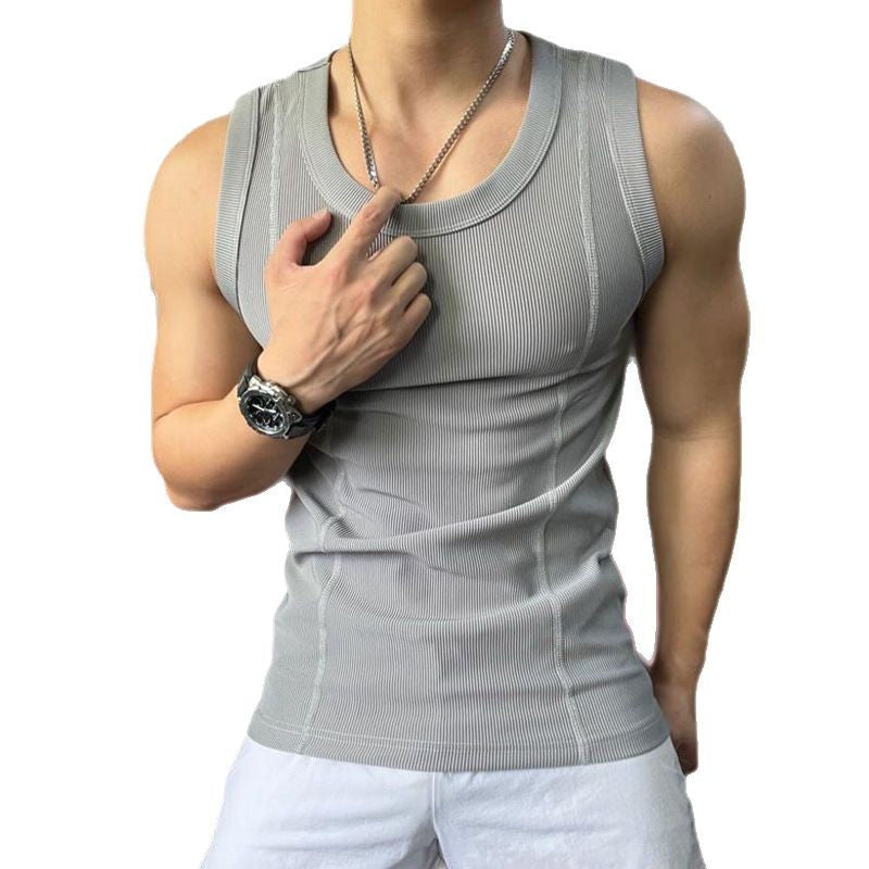 Combed Texture Large Tanks Men (Cotton)