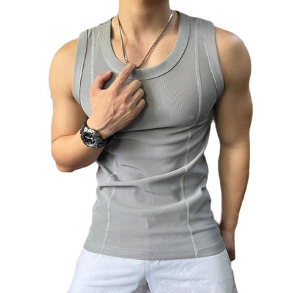Combed Texture Large Tanks Men (Cotton)