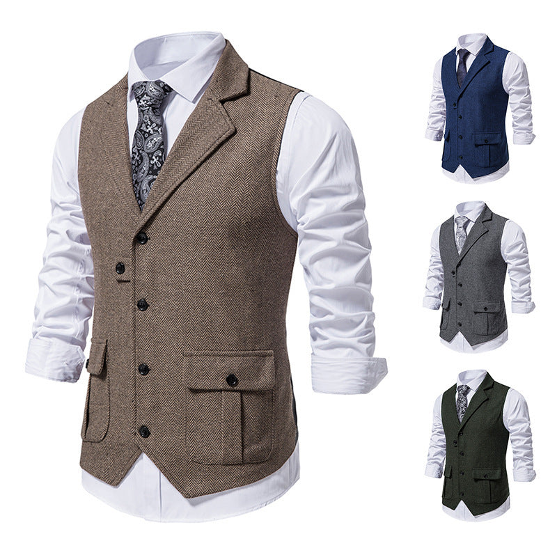 European Retro Vest Men (Cotton)