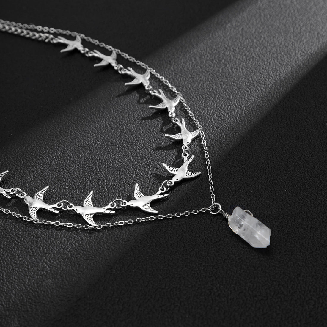 Double Layer Twin Clavicle Chain All-match Men