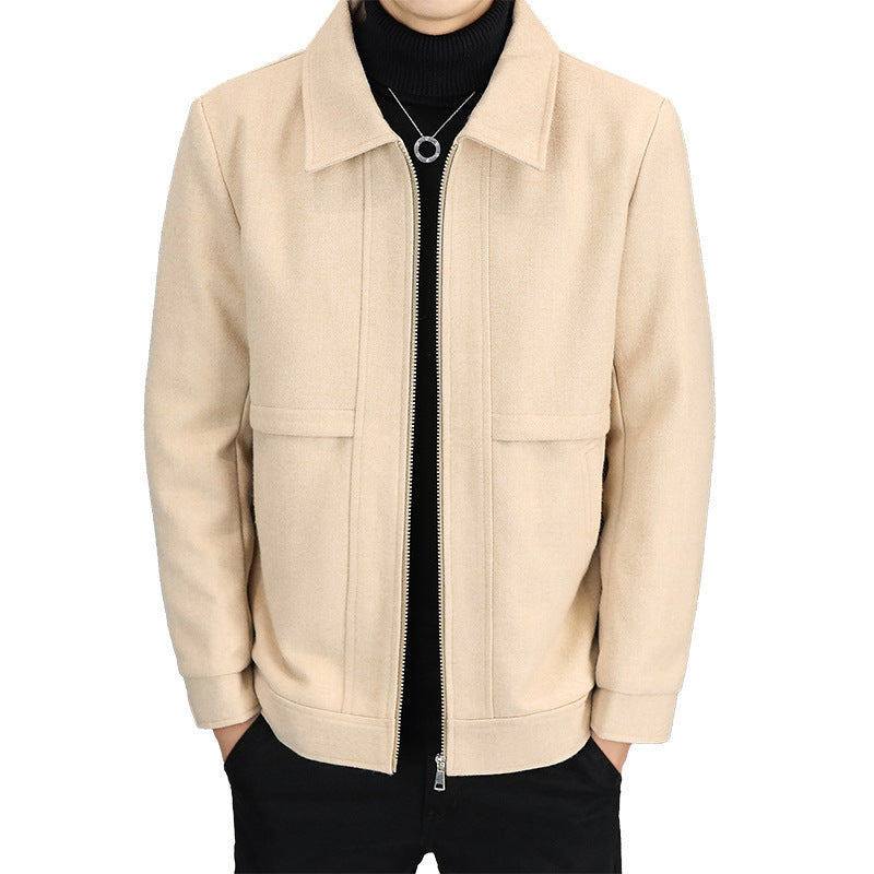 Casual Polo Collar Jacket (Cotton)