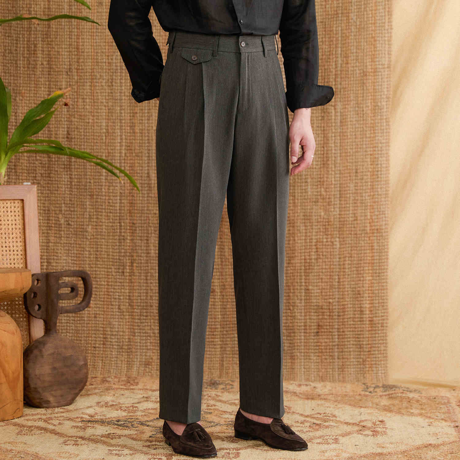 Breathable Business Casual Long Pants Men