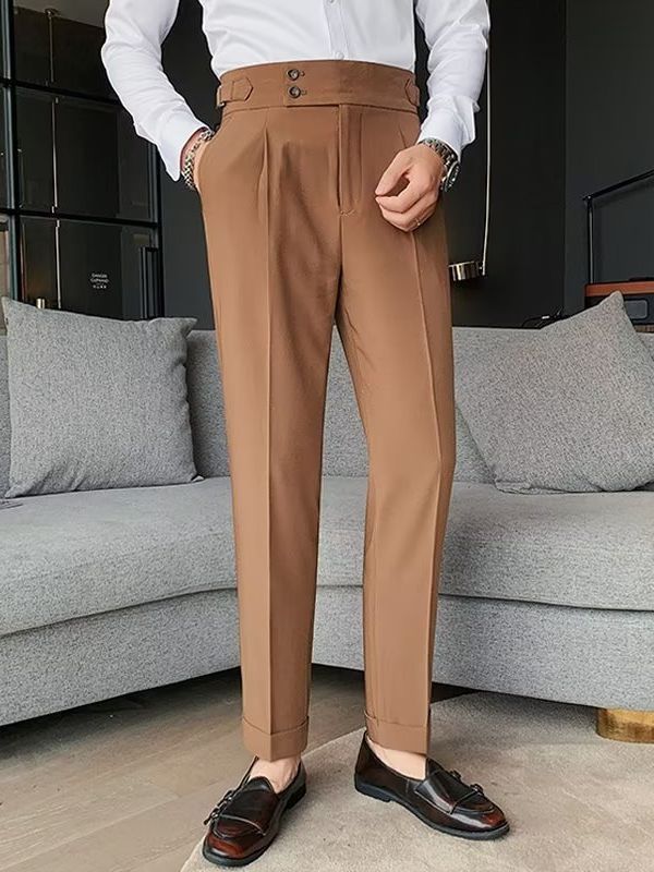 Old Money Style High Waist Trousers