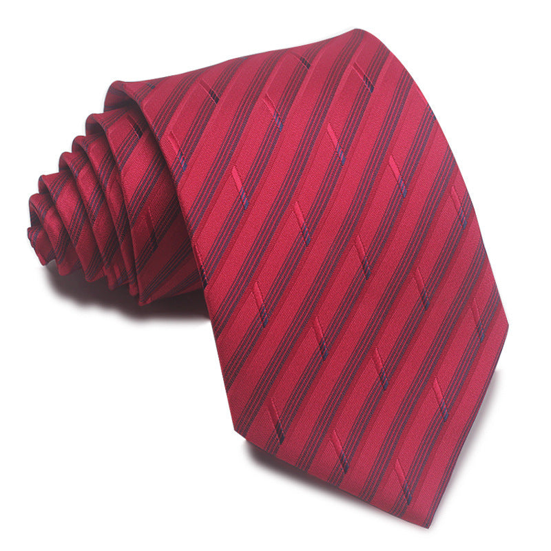 8CM Polyester Jacquard Striped Tie