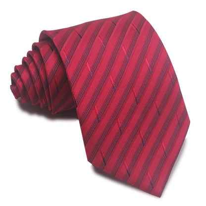8CM Polyester Jacquard Striped Tie