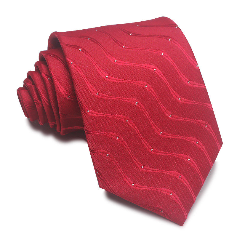 8CM Polyester Jacquard Striped Tie