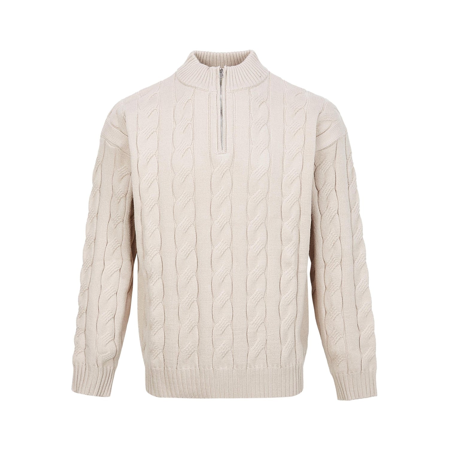 Loose Feeling Old Money British Half Zipper Cloth Sweater