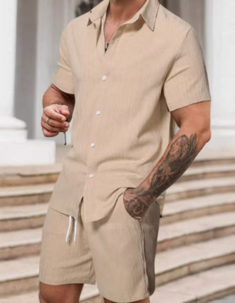 Striped Printed Casual Men&