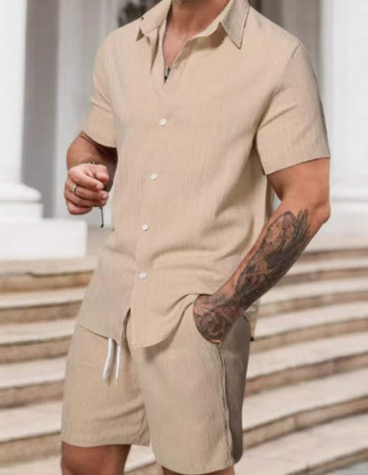 Striped Printed Casual Men&