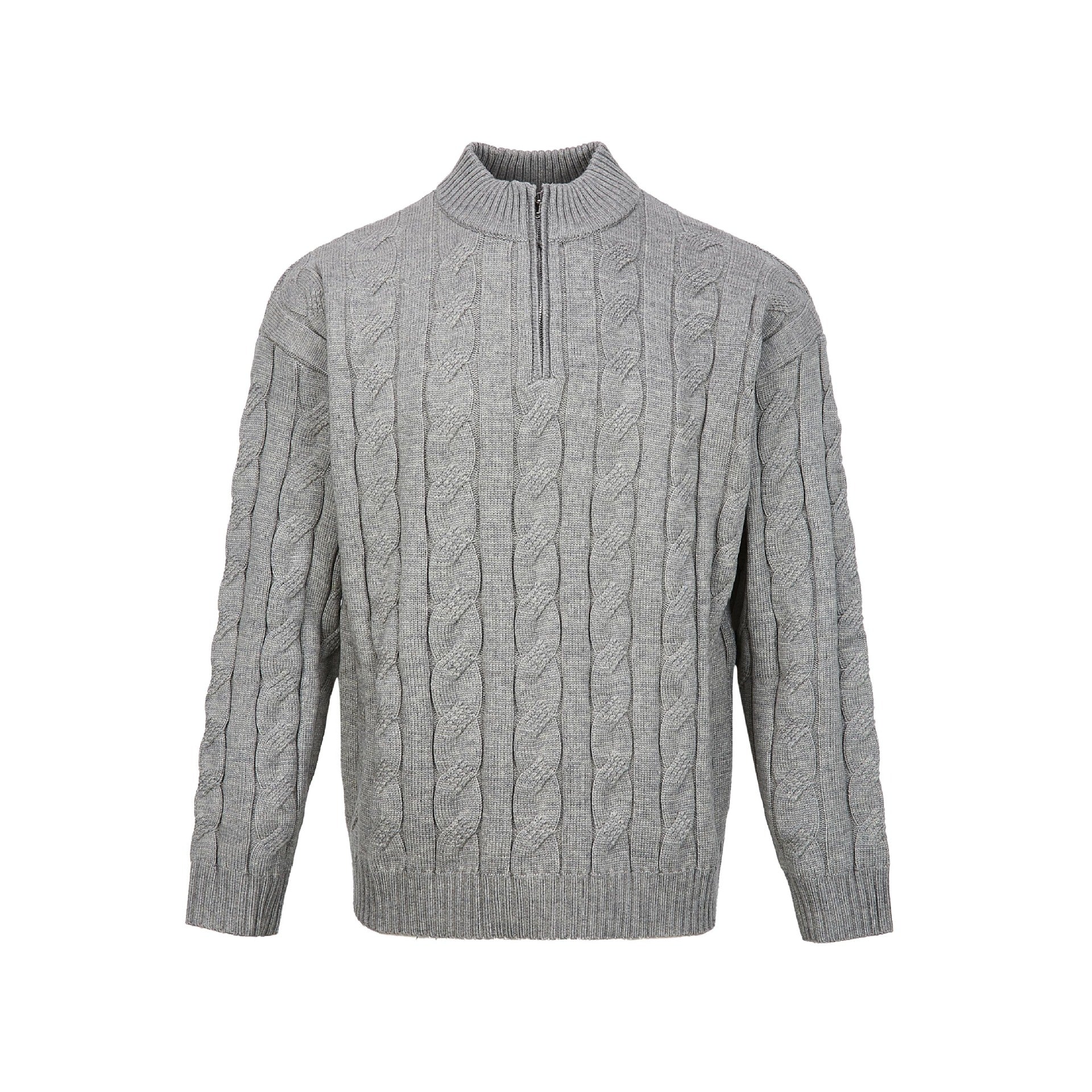Loose Feeling Old Money British Half Zipper Cloth Sweater
