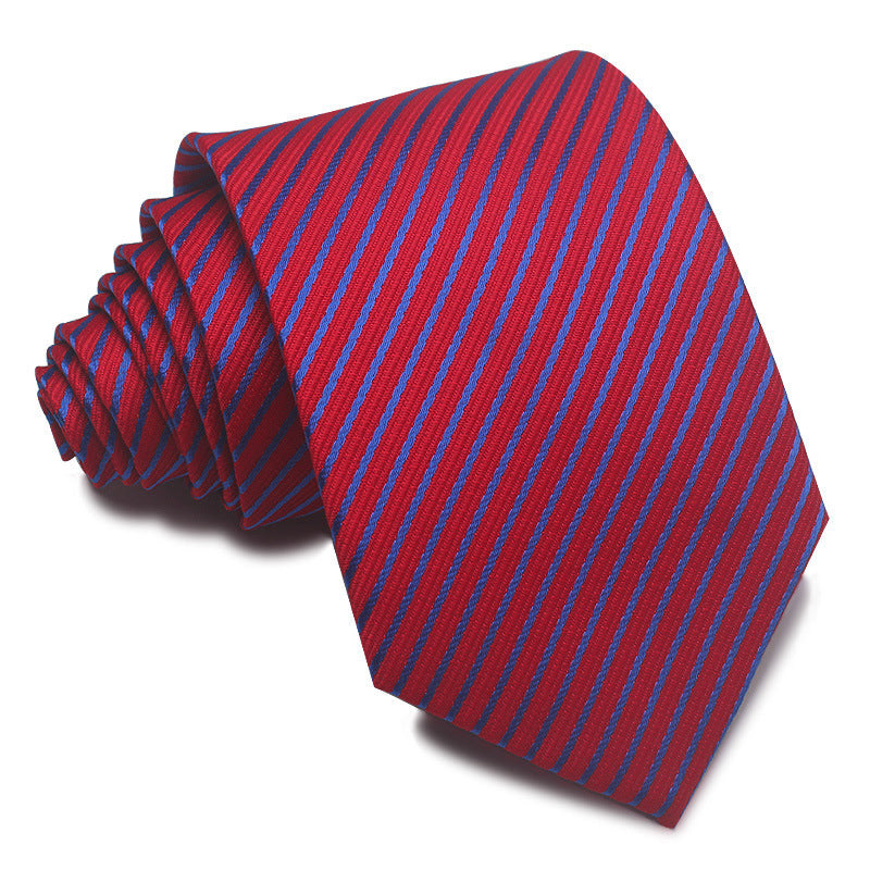 8CM Polyester Jacquard Striped Tie