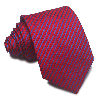 8CM Polyester Jacquard Striped Tie