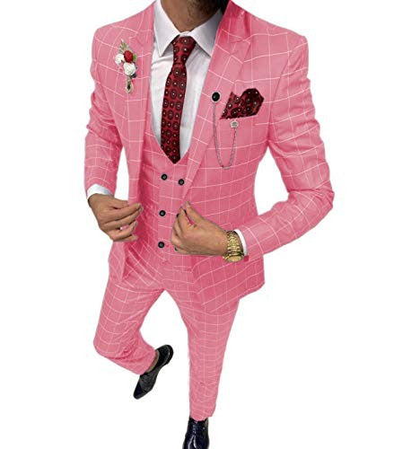 Simple Versatile Lattice Three-piece Suit