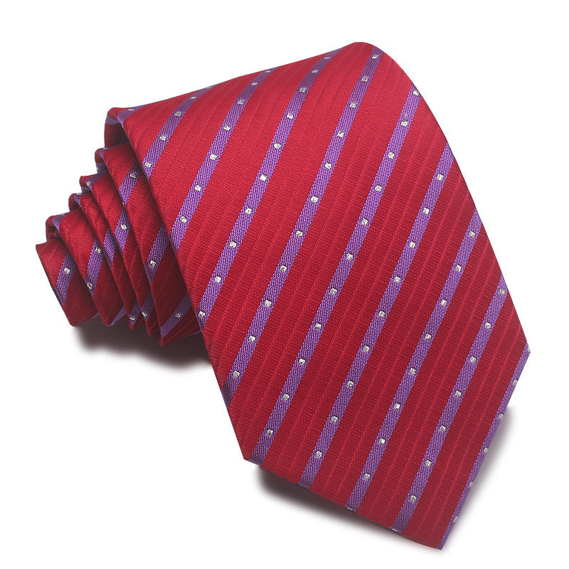 8CM Polyester Jacquard Striped Tie