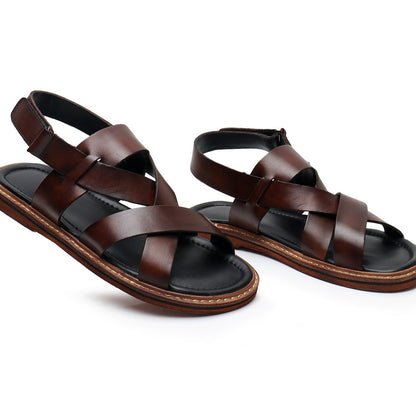 Summer Genuine Leather Casual Sandals Men