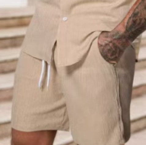 Striped Printed Casual Men&