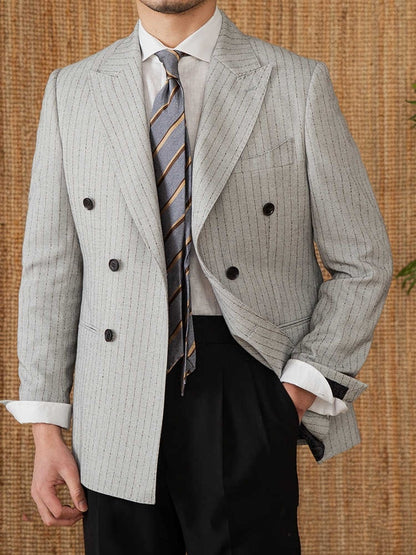 Lightweight Striped Business Suit (Polyester/Cotton)