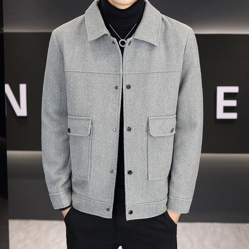 Casual Polo Collar Jacket (Cotton)