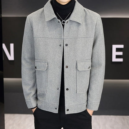 Casual Polo Collar Jacket (Cotton)